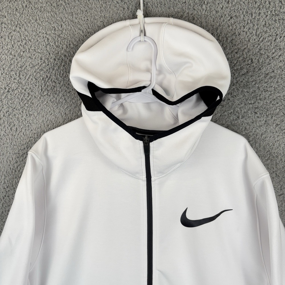 Nike Dri-FIT Showtime Full-Zip Basketball Hoodie Mens 2XL White Performance - Picture 2 of 11